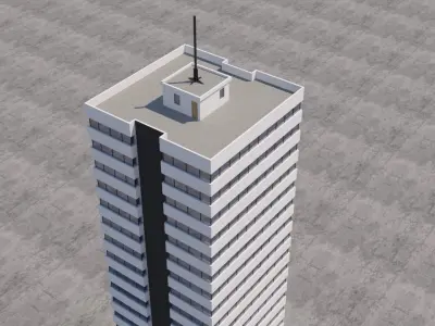 Modern Building Exterior Skyscraper 5 3D model