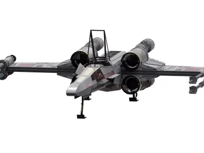X-Wing extremely detailed model 3D model