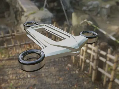 Bladeless Drone Low-poly 3D model