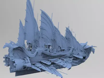 Eagle Fang Master Kings Airship 3 3D model