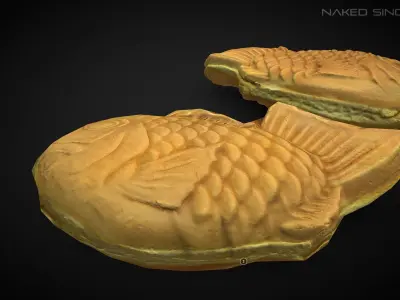 3D Scan bakery - Fish pie photogrammetry 4K Low-poly 3D model