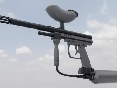Spyder Paintball Gun Low-poly 3D model
