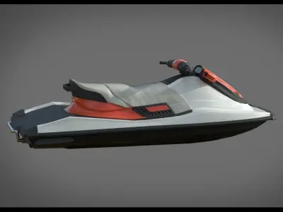 Generic Jet Ski Low-poly 3D model