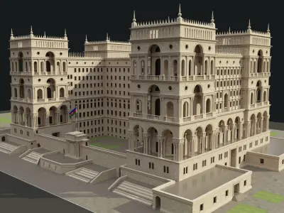 Government House in Baku 3D model