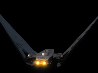 Kylo Ren Command Shuttle Free low-poly 3D model