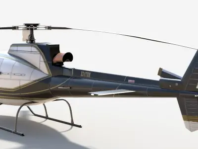 Helicopter Low-poly 3D model