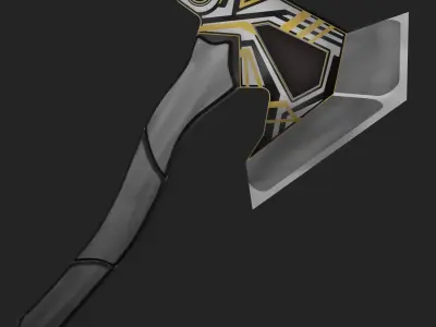 Tomahawk axe Low-poly 3D model