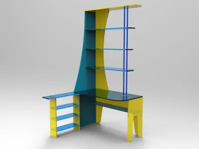 Workplace giraffe desk 3D model
