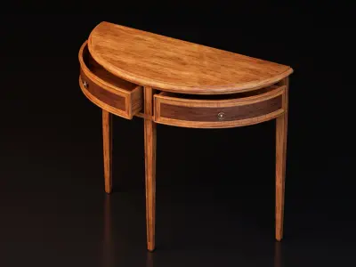 Classic Wooden Console Table 3D model