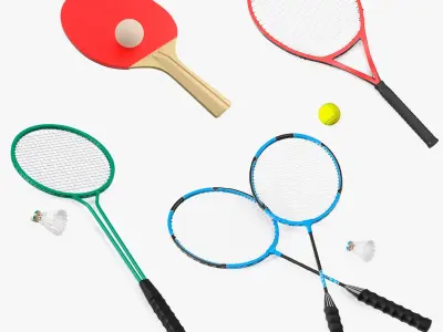 Sport Rackets Collection 2 3D model