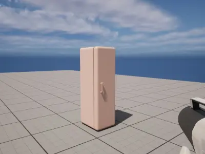 Refrigerator Low-poly 3D Model Game Ready Free low-poly 3D model