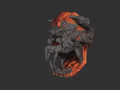 monster head diablo 3D model