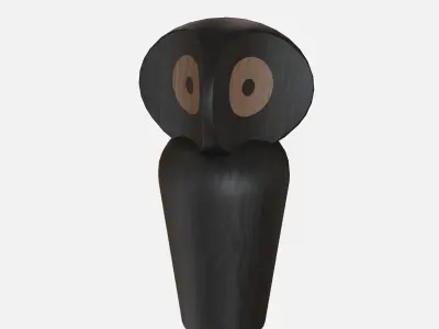 Wood owl Low-poly 3D model