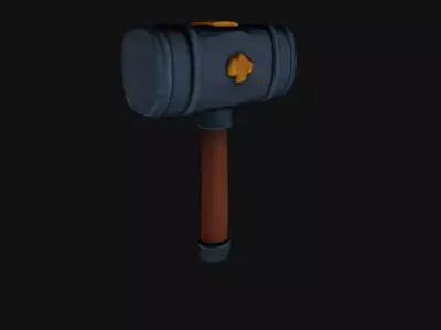Hammer Game Weapon 3D model
