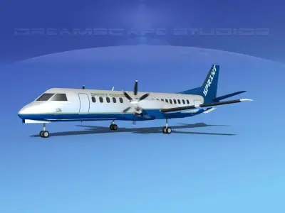 SAAB 2000 Sprint Charter 3D model