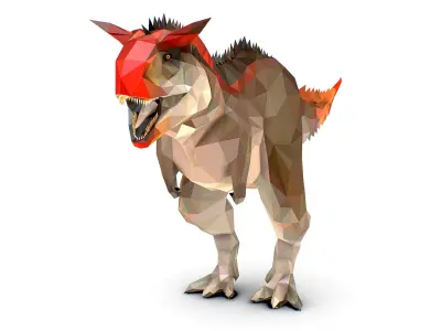 Dinosaur Carno Lowpoly Art Style animal Low-poly 3D model