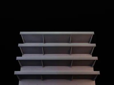 Store Shelf Low-poly 3D model