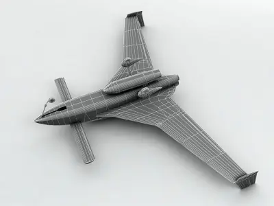 Long-EZ Rocket Racer Aircraft Low-poly 3D model