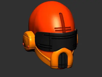 helmet high poly sculpt 3d printable  3D model
