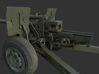 105mm M2A1 Howitzer 3D model 3D model