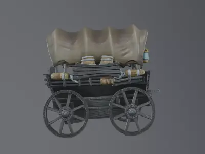 medieval cart 3D model order