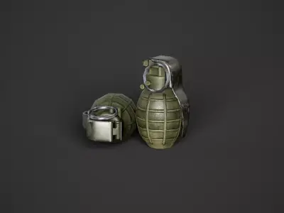 Type 86p China Hand Grenade Low-poly 3D model