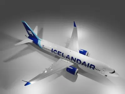 Iceland air boeing 737 max 8 3d model  Low-poly 3D model