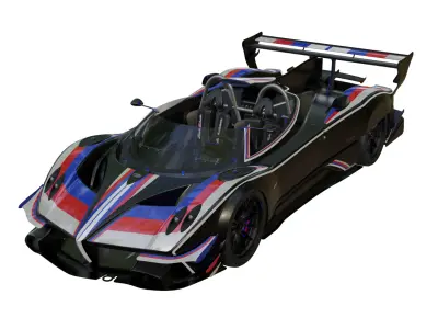 Pagani Zonda Revo Barchetta Low-poly 3D model