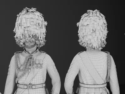 British kings guard Low-poly 3D model