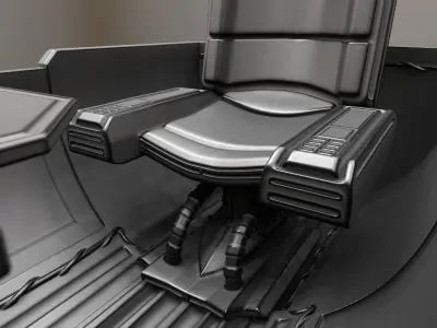 Futuristic Control Module High Poly Version 3D model