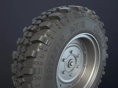 Off-Road ATV Wheel High-Poly 2 3D model