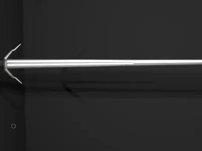 Geralts silver sword Low-poly 3D model