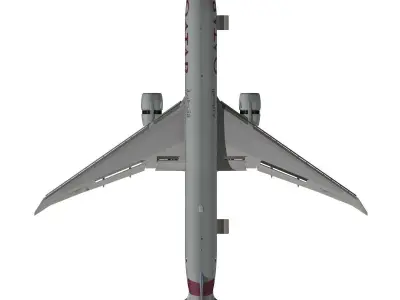 Boeing 777-300ER Qatar Airways 3D model