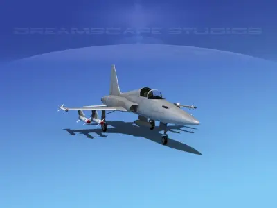 Northrop F-5E Tiger Bare Metal 3D model