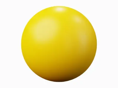 Fell in Love Yellow Ball Emoticon Emoji or Smiley 3D model