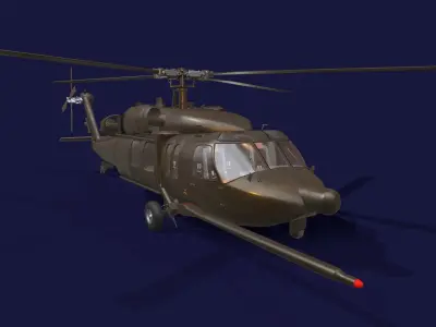Atlas-29 blackhawk helicopter - blackhawk helicopter 3D model