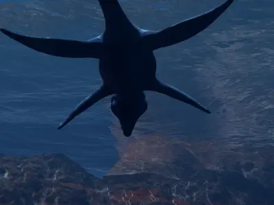 Liopleurodon dinosaur 3D model