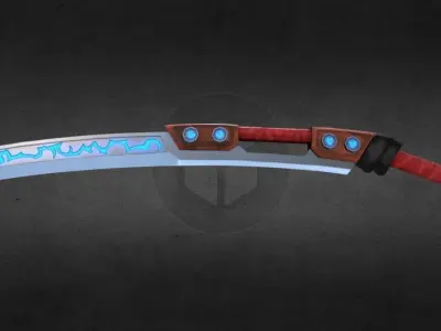 Fantasy Sword Low-poly 3D model 28