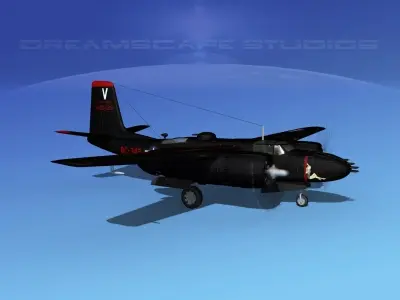 Douglas B-26B Invader V02 USAF 3D model