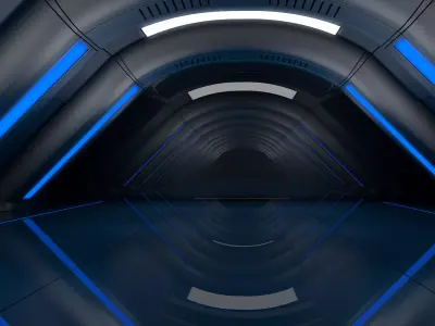 Sci Fi Corridor 3D model 183