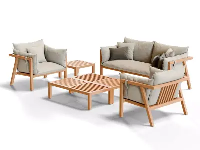 Umomoku Outdoor Sofa Set Free 3D model