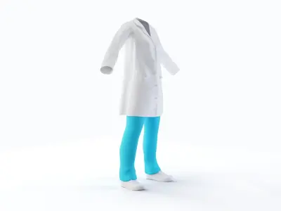 Doctor Clothing for Female 3D model