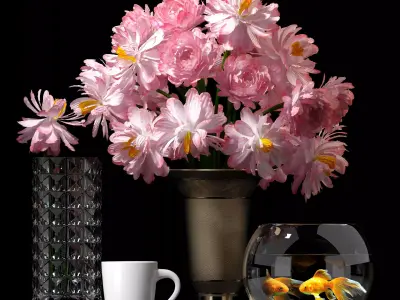 DECOR VASE SET 11 3D model