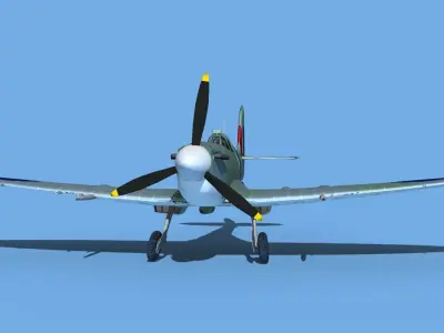 Supermarine Spitfire Mk VIIIb V01 3D model