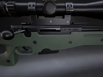 AAA AWM Game Ready PBR Low-poly 3D model