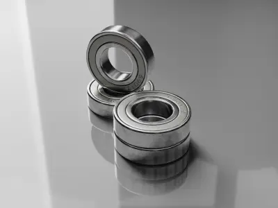 Cartridge Bearing 6901ZZ Low-poly 3D model