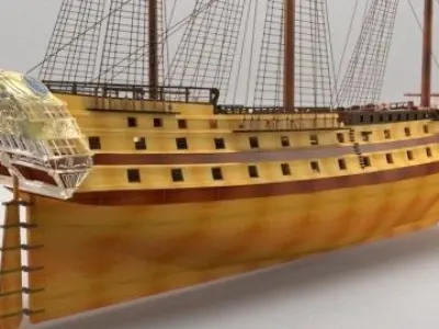 Professional ship 3D model