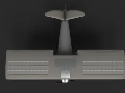 Hanceville Transparent Spad Miniature Model Plane Low-poly 3D model