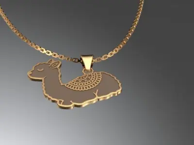 camel pendant Free 3D print model