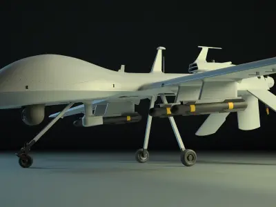 UAV MQ-1C Gray Eagle PBR Low-poly 3D model